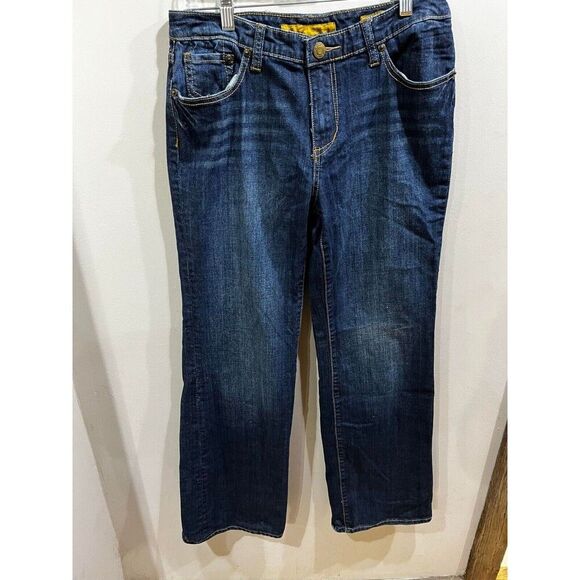 Seven7 Women's Jeans Size 8 Flare Dark Wash Blue Denim Jeans Western Rodeo - Picture 1 of 10